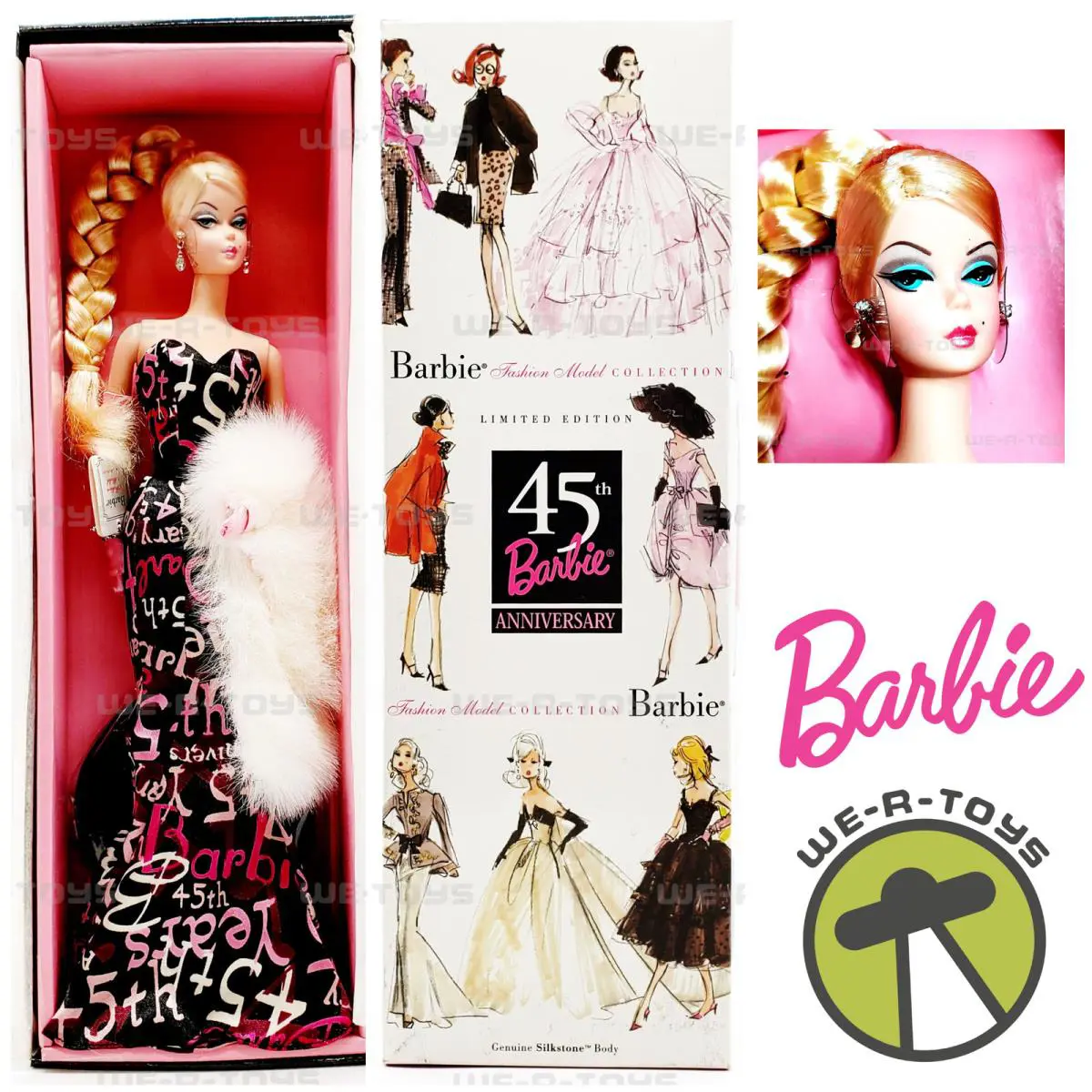 45th Anniversary Barbie Silkstone Doll Bfmc 2003 Mattel B8955