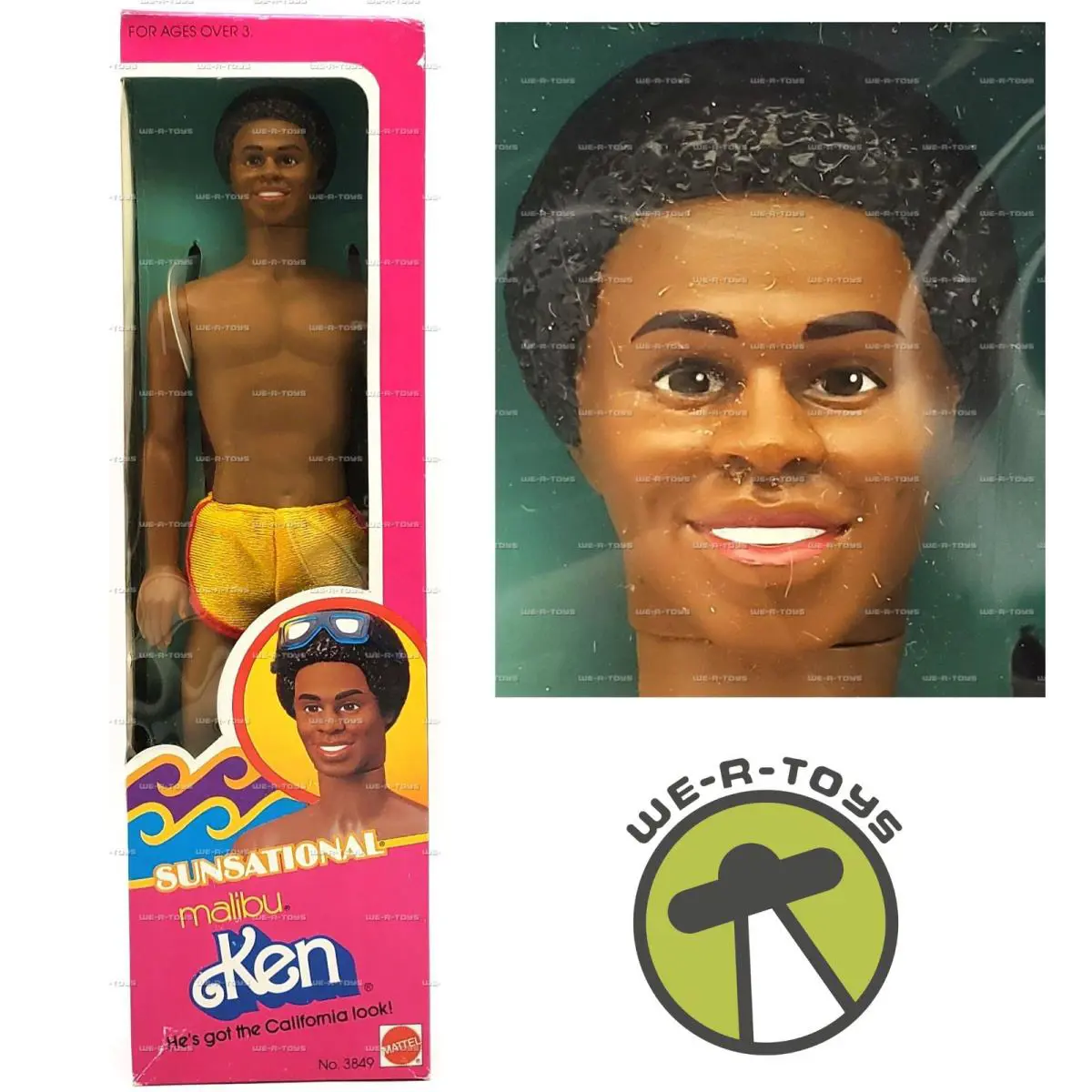 Barbie Sunsational Malibu Ken African American Doll 1983 Mattel 3849