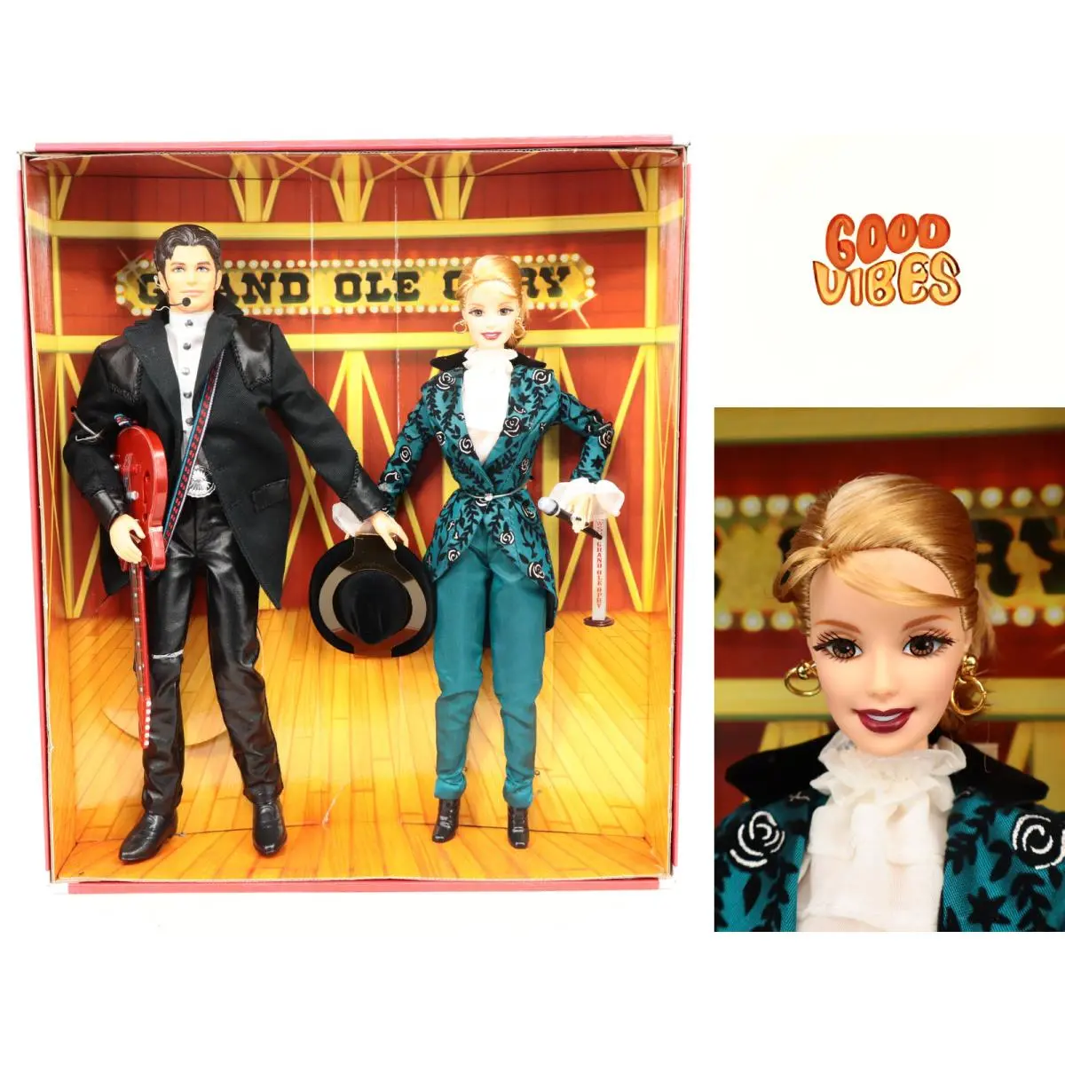 1998 Mattel Barbie Kenny Grand Ole Opry Country Duet Nrfb Pink Label 23498