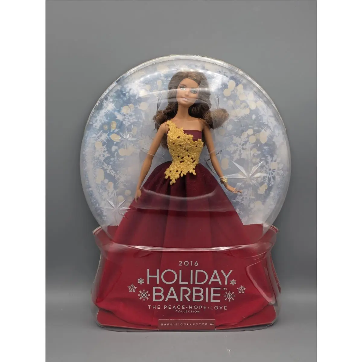 2016 Holiday Barbie Doll Brunette The Peace Hope Love Collection Mattel DRD25