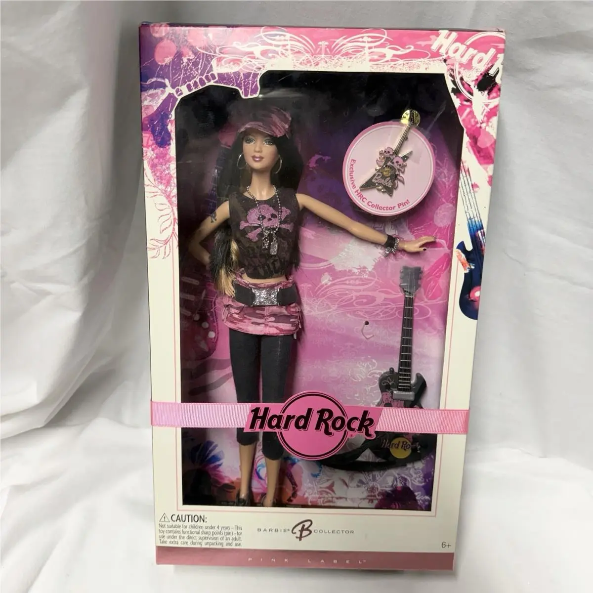 Hard Rock Cafe Barbie Doll Pink Label 2006 Barbie Collector Nrfb L4175 Brunette