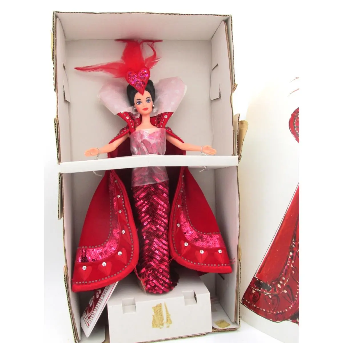 1994 Queen Of Hearts Barbie by Bob Mackie 12046 W/shipper Registration Nrfb