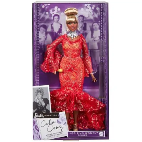 Inspiring Women Celia Cruz Barbie HJX31 with Shipper IN Stock Now