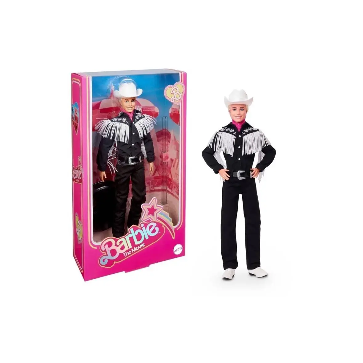 Ken Doll Western Outfit Black and White Barbie The Movie Margot Robbie Cowboy