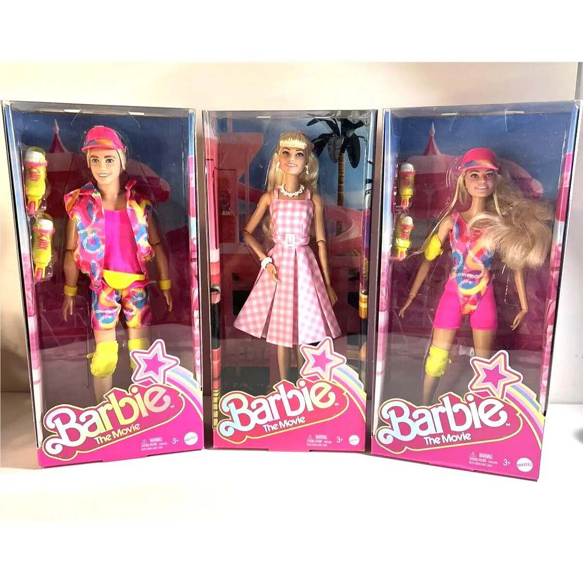 Barbie The Movie Margot Robbie Doll Barbie Ken Set 3 Collectible Dolls