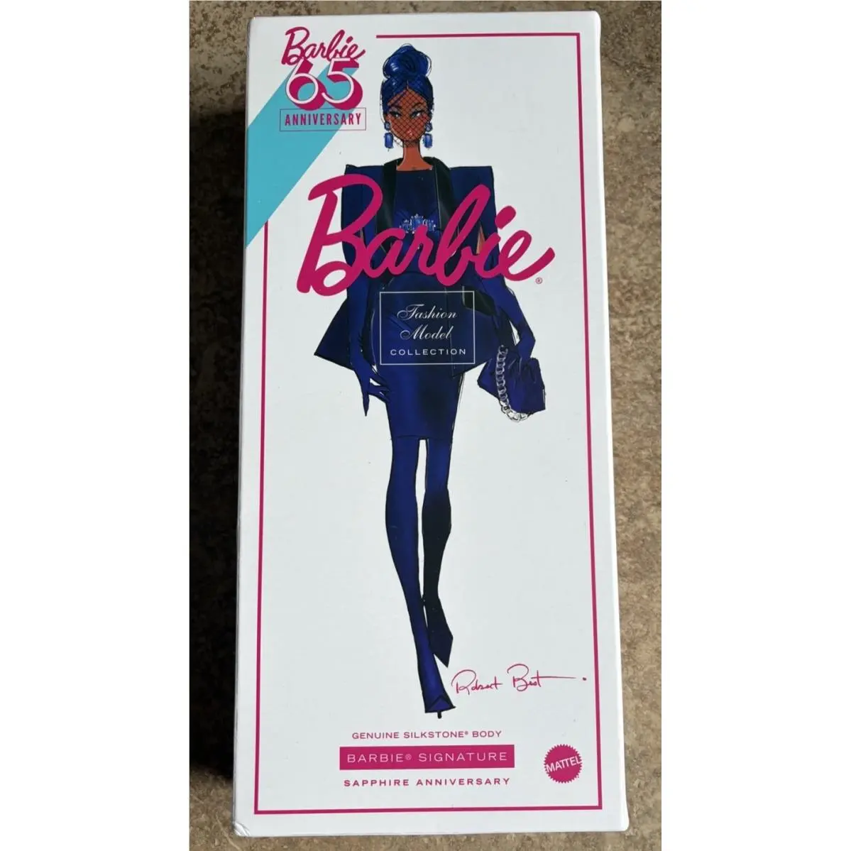Barbie Signature Sapphire 65th Anniversary Fashion Model Silkstone Doll HRM60