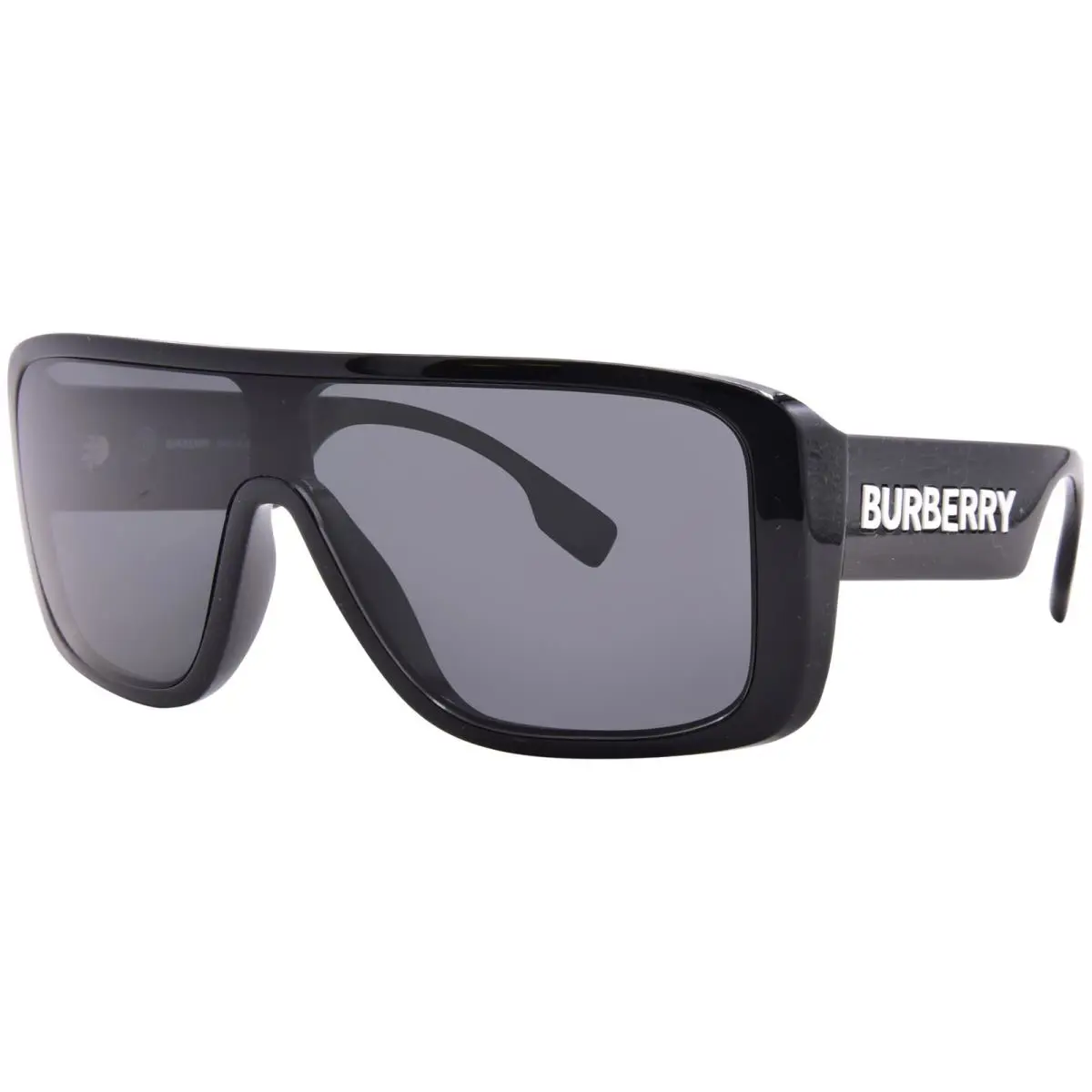 Burberry BE4401U 300187 Sunglasses Men`s Black/dark Grey Shield 30mm