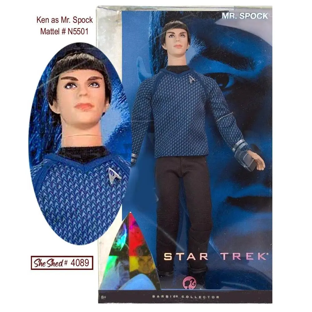 Ken as Mr Spock Star Trek Barbie Collector Doll Mattel N5501 2009 Nrfb Vgc