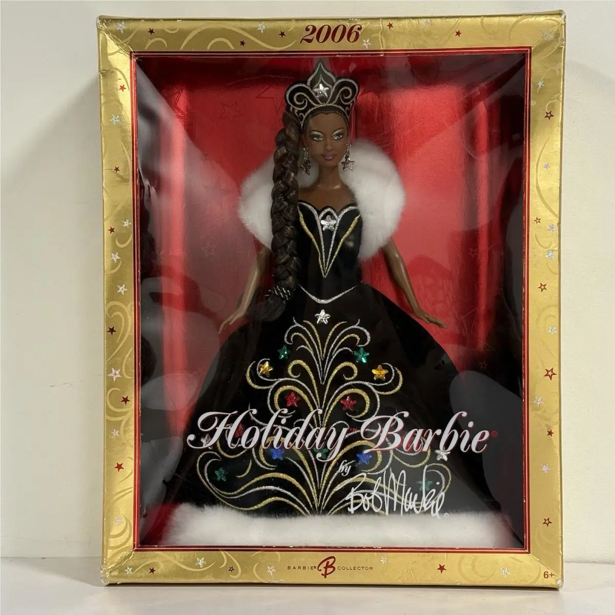 2006 Holiday Barbie Doll Bob Mackie African American AA Mattel J0950 Read