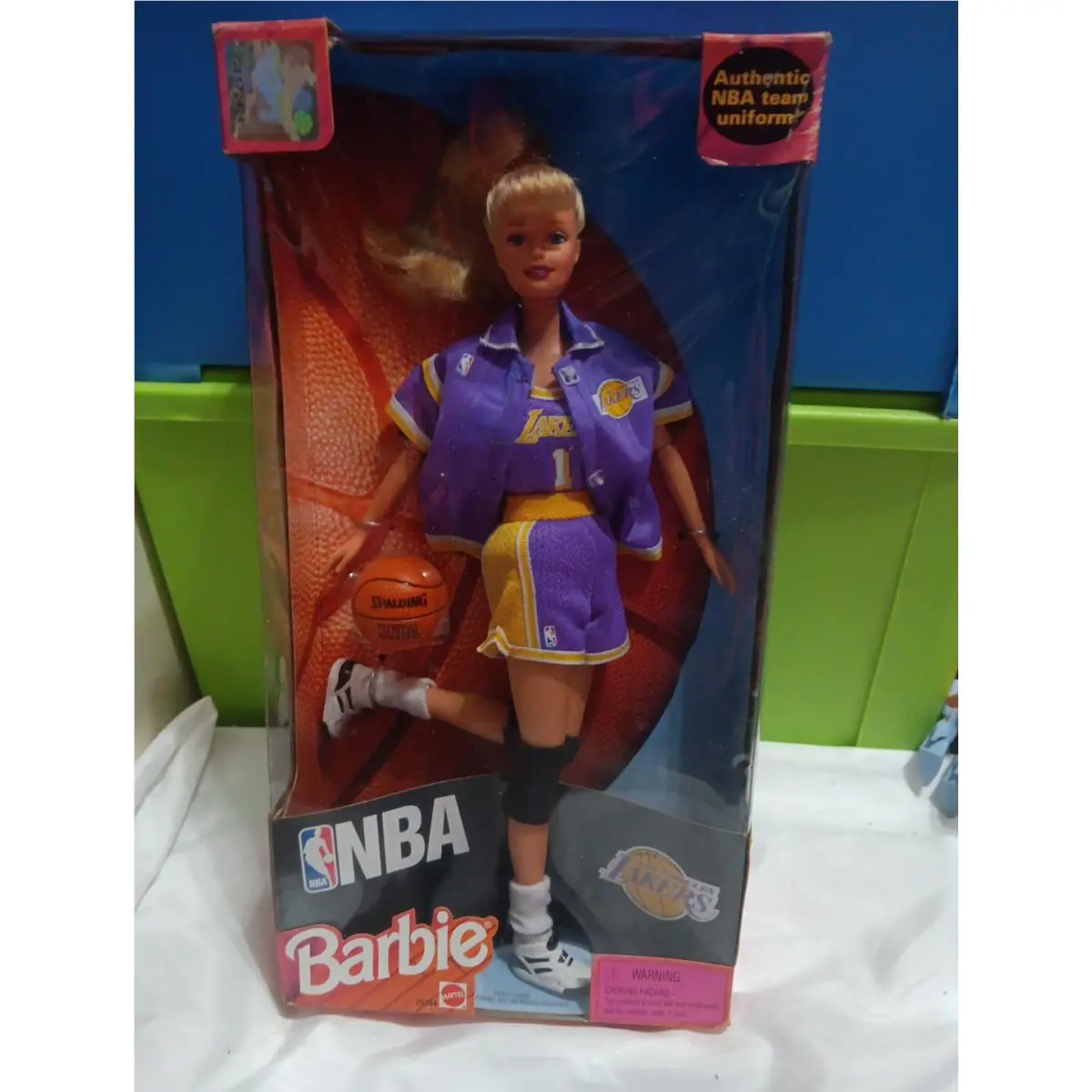Vintage Nba 1998 Los Angeles Lakers Barbie Blonde Mattel Basketball