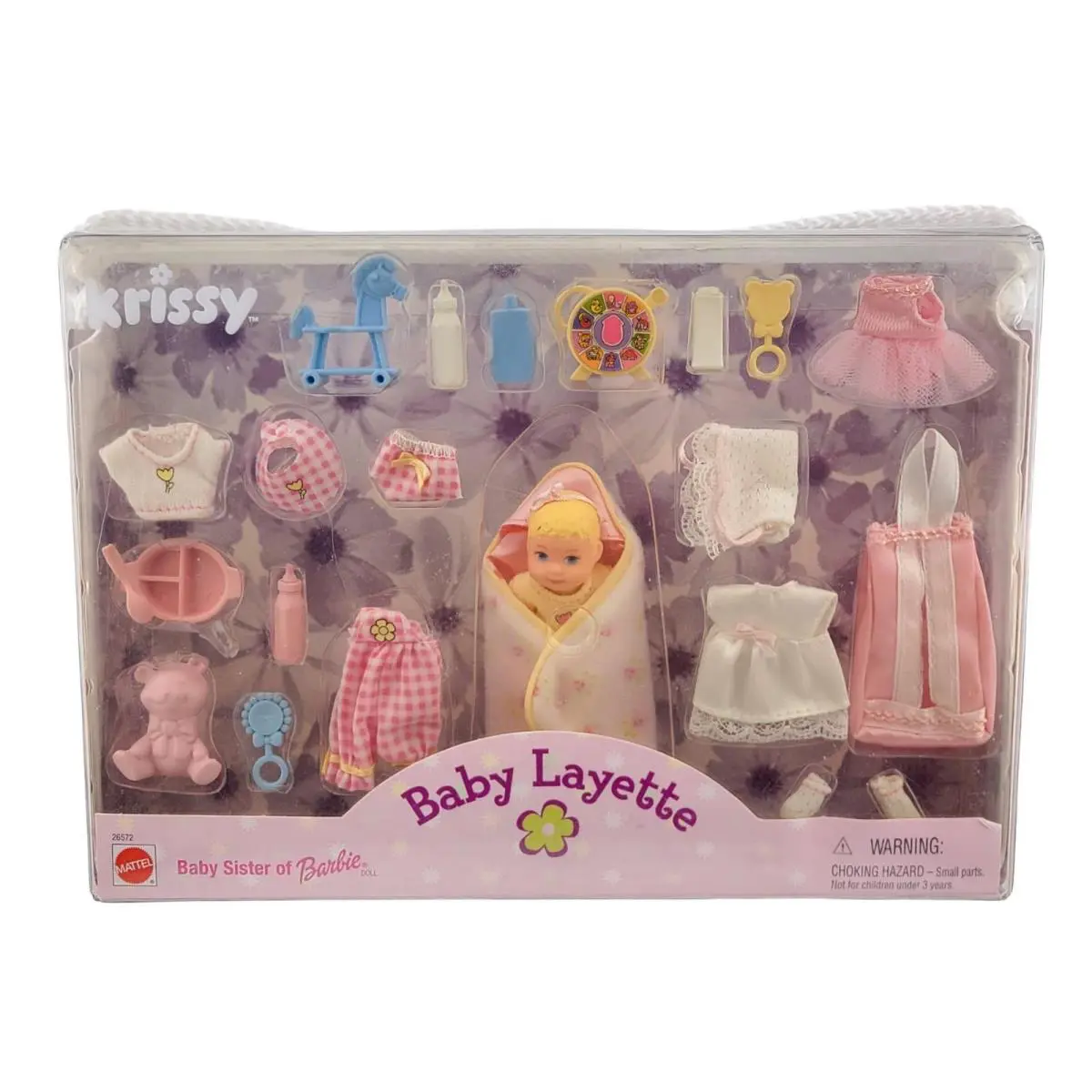 Vintage 1999 Mattel Krissy Baby Layette Barbie Baby Sister 26572 Rare
