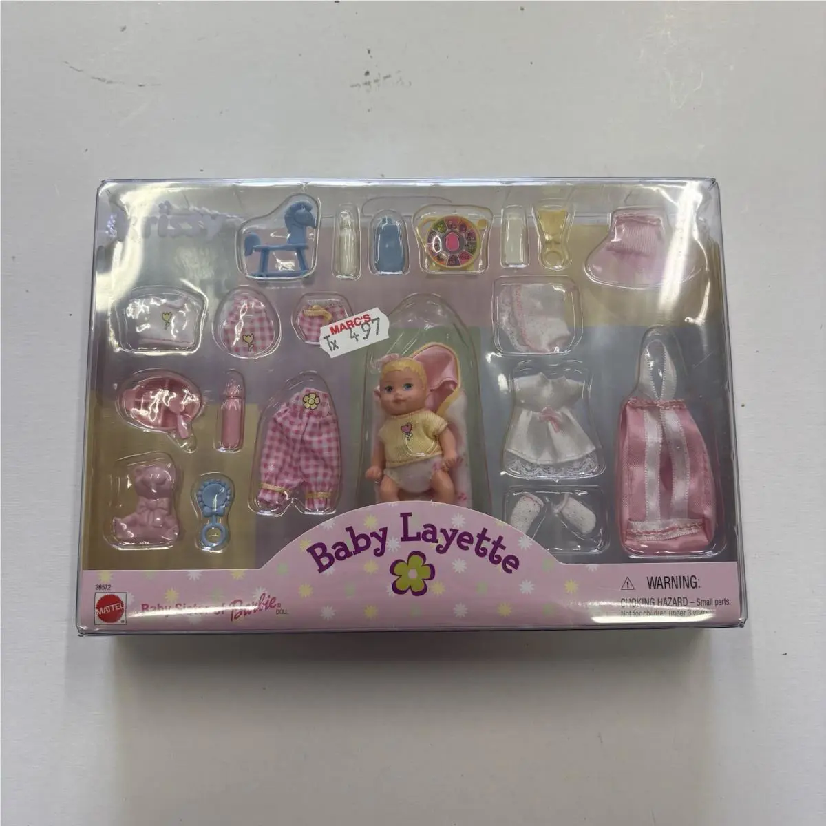 Vintage 1999 Mattel Krissy Baby Layette Barbie Baby Sister 26572 Super Rare