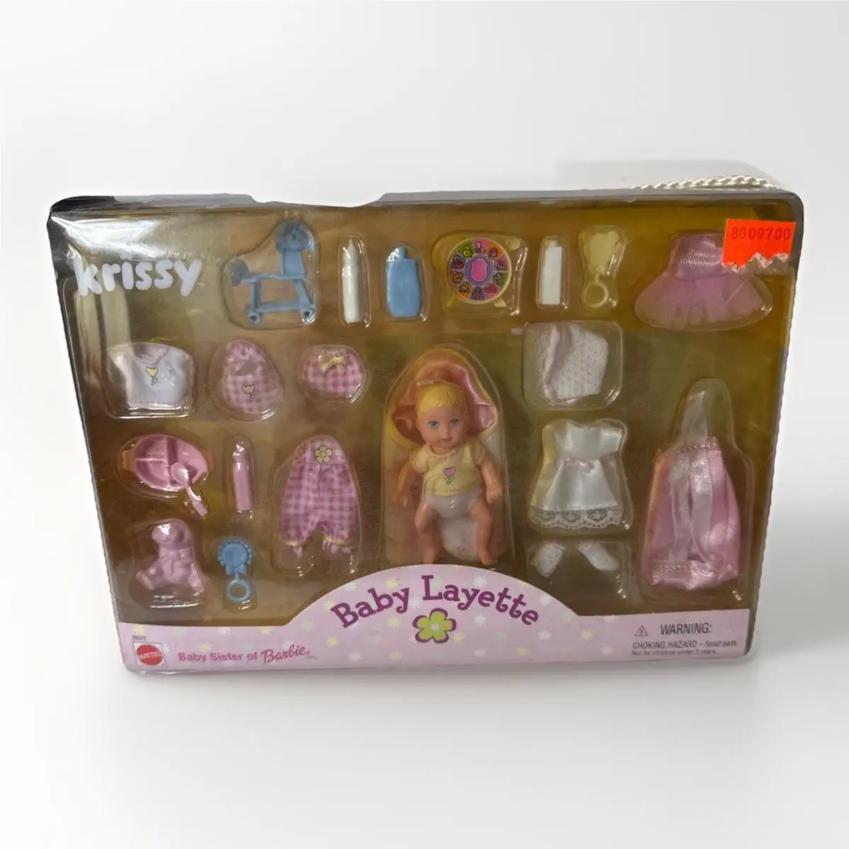 Vintage 1999 Mattel Krissy Baby Layette Barbie Baby Sister 26572 Super Rare