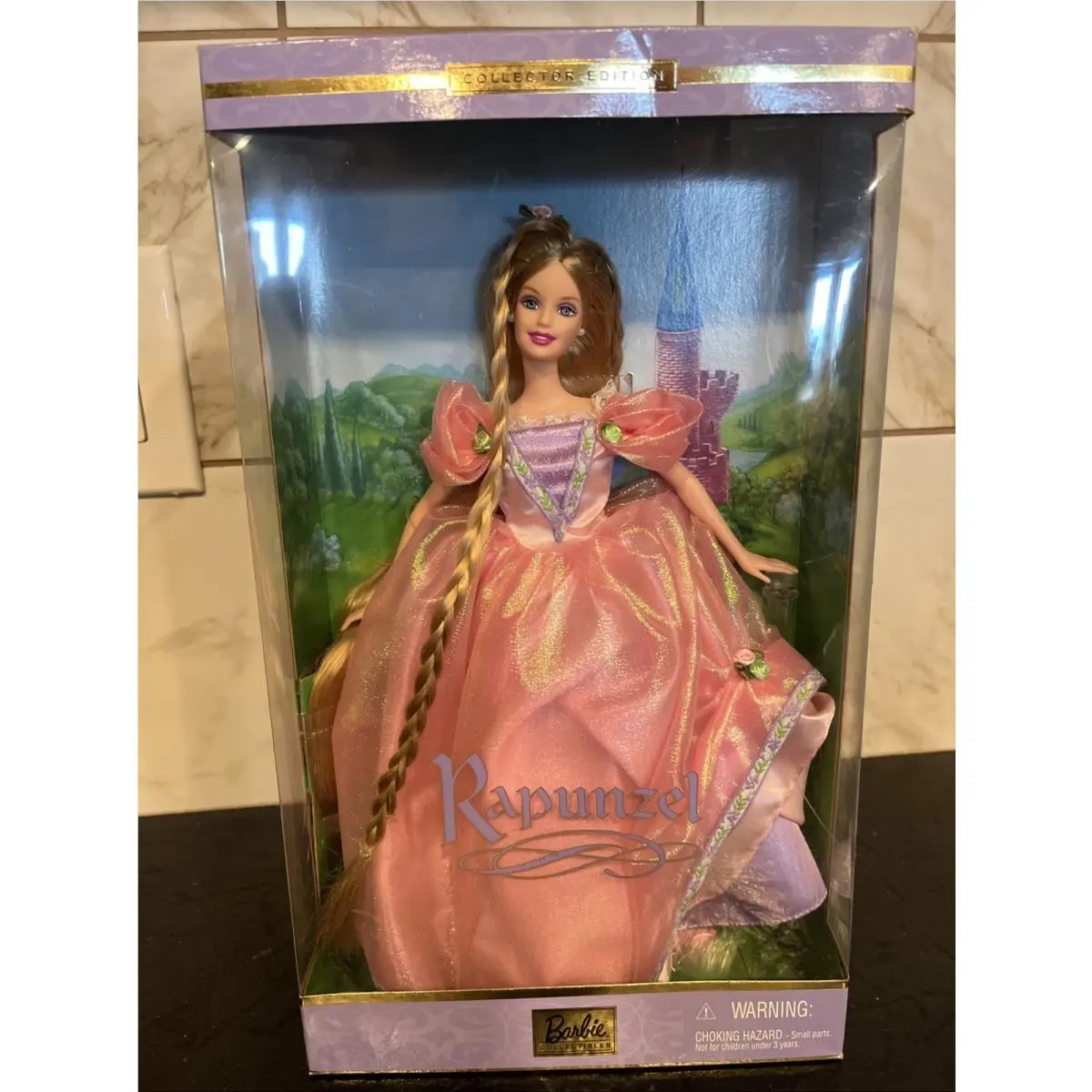 Vintage Barbie Doll Rapunzel 2001 Collector Edition Gold Label Mattel Nrfp