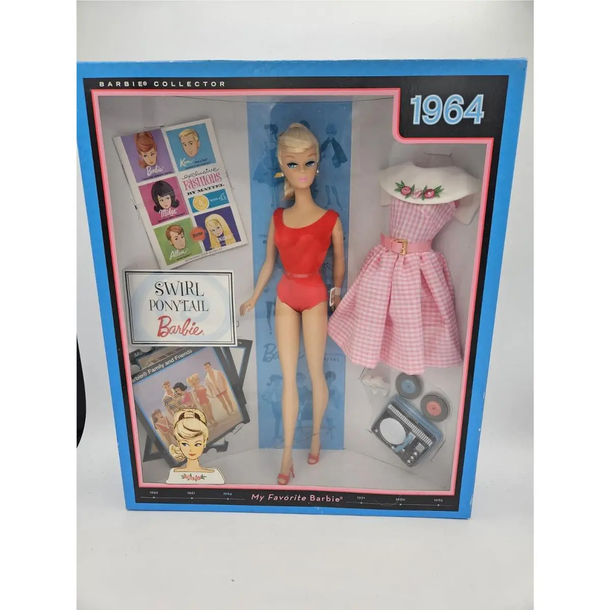 Barbie Collector 1964 T1373 My Favorite Swirl Ponytail Doll Misp