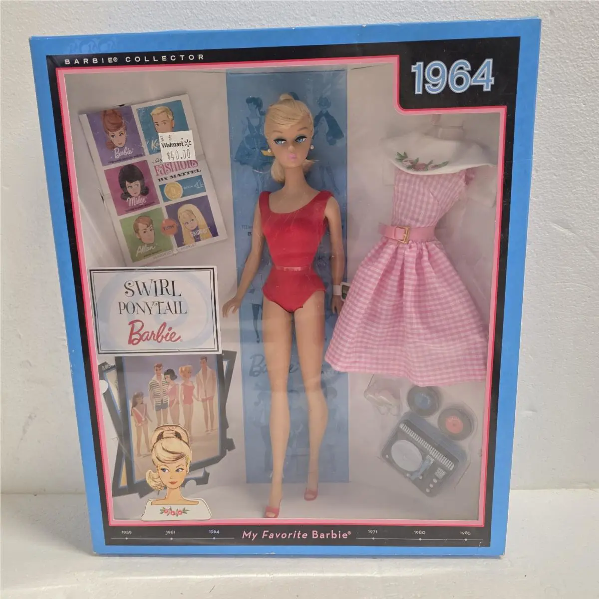 Mattel My Favorite Barbie Swirl Ponytail Doll 1964 T1373