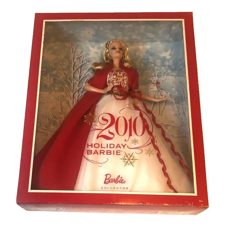 Barbie 2018 Holiday Doll in Red Dress 30th Anniversary FRN69 Read