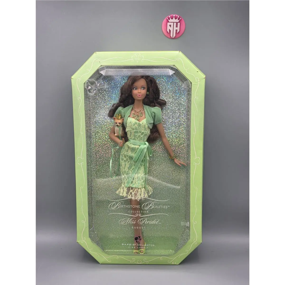 Miss Peridot Barbie Doll August Birthstone Beauties Collection Mattel African AA
