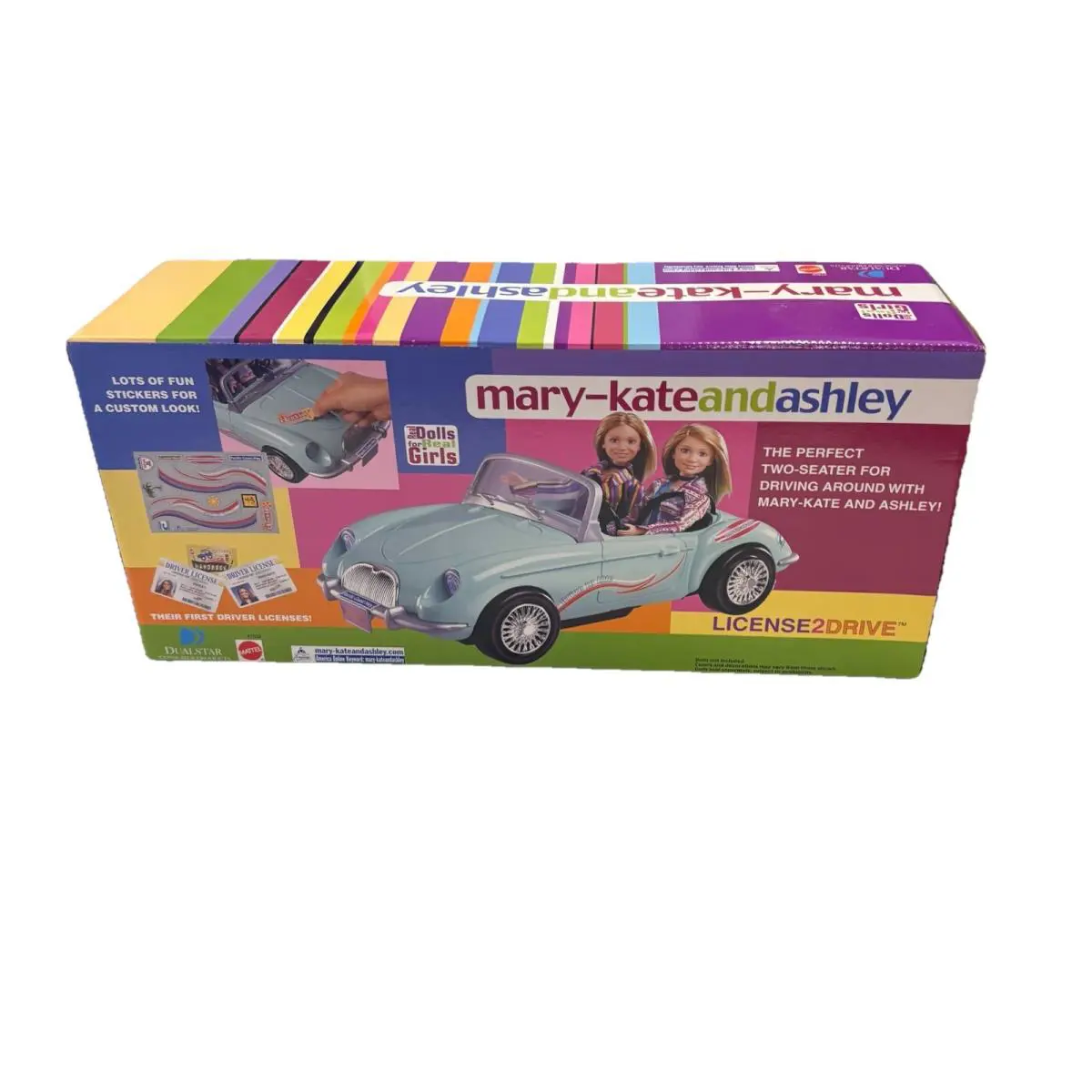 Mary Kate Ashley License 2 Drive Car W/ Driver`s Licenses Mattel 2002