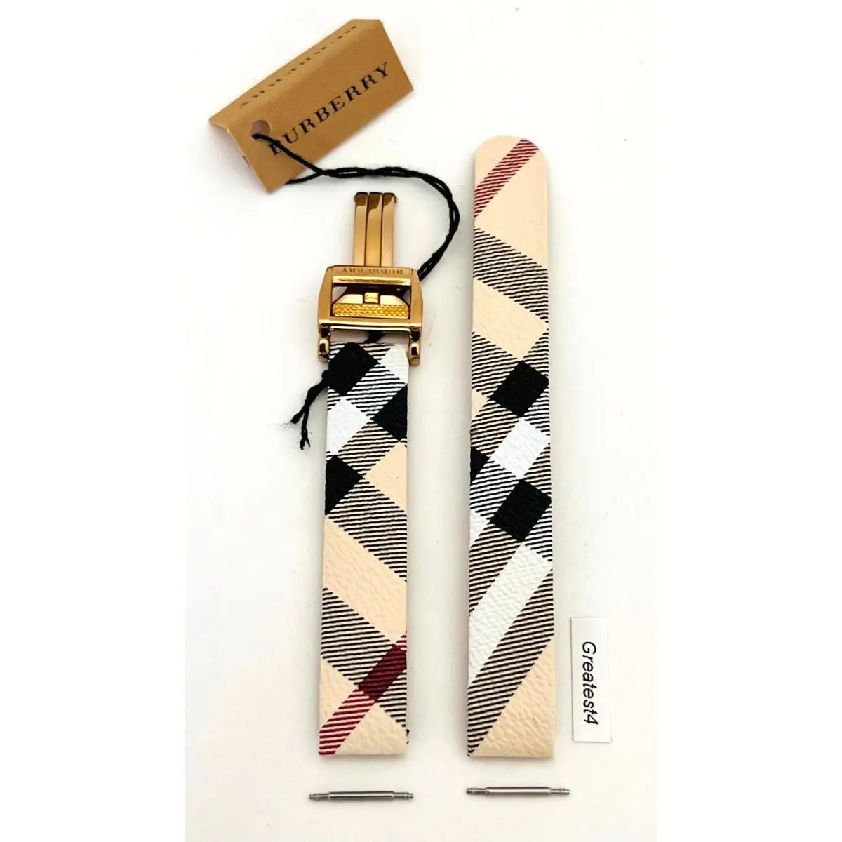 Burberry Replacement Strap For BU9509 Multi-colored with Buckle 14 mm