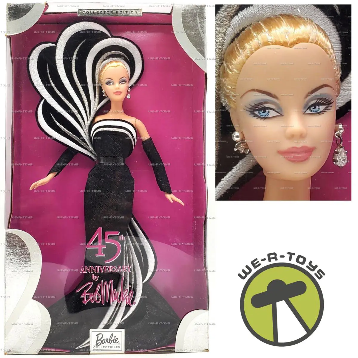 45th Anniversary Barbie Doll Bob Mackie Collector Edition 2003 Mattel B3452