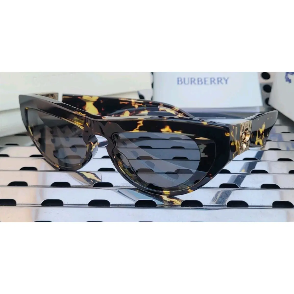 Burberry Sunglasses BE4422U 410687 58 Cat Eye Dark Havana w/ Dark Gray 58mm Lens