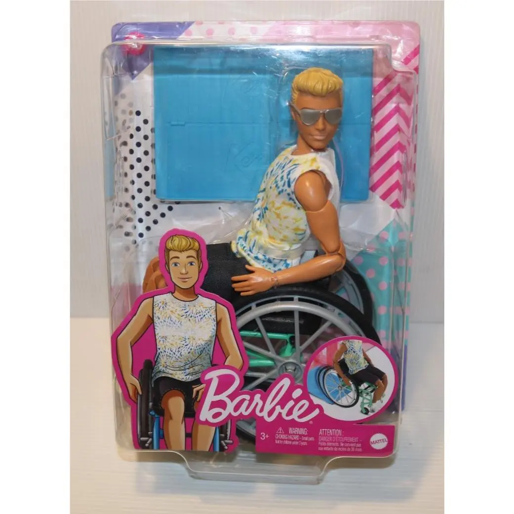 Barbie ​ken Fashionistas Doll 167 w/ Wheelchair Ramp Tie-dye Shirt