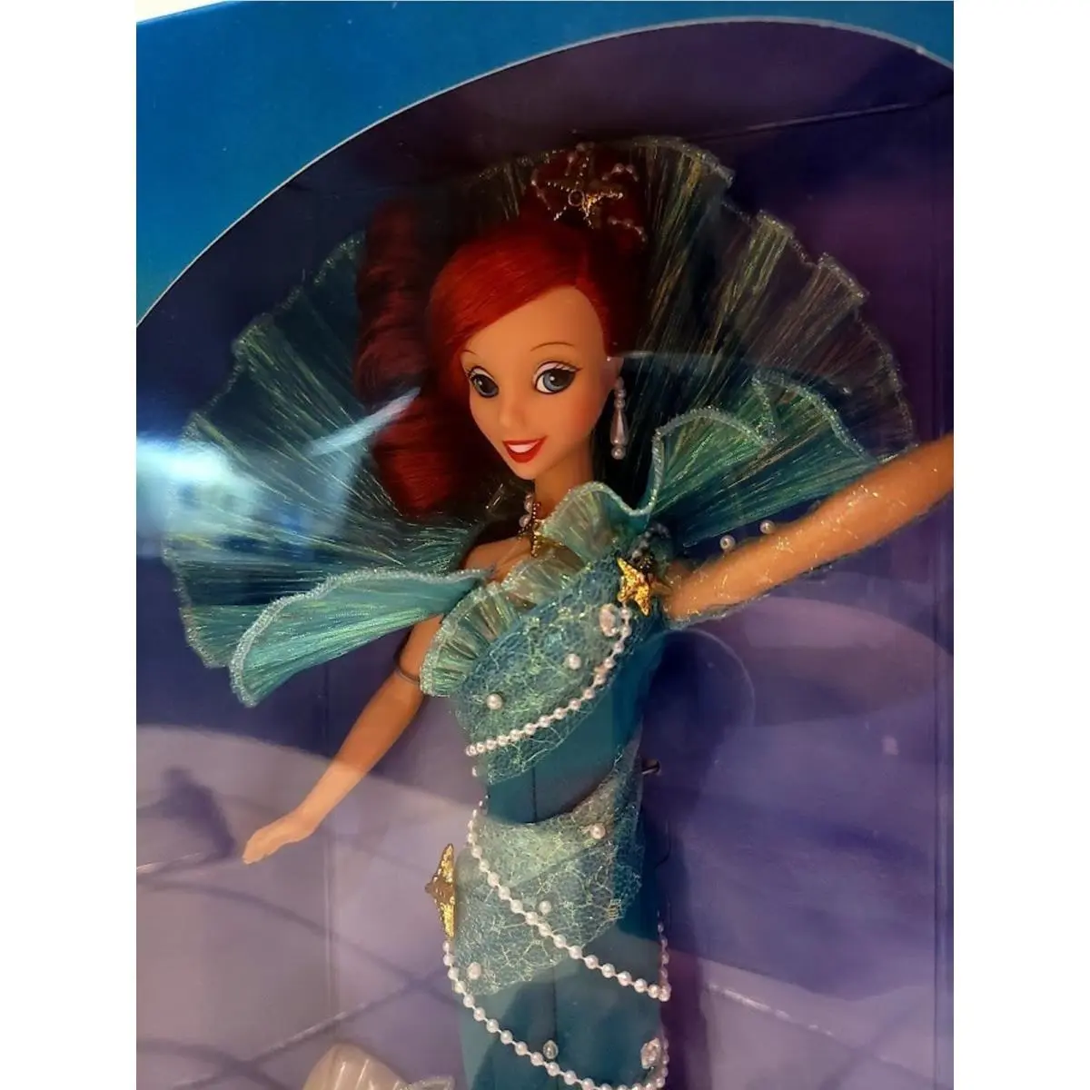 1997 Mattel Disney Little Mermaid Aqua Fantasy Ariel Collector Doll 17827