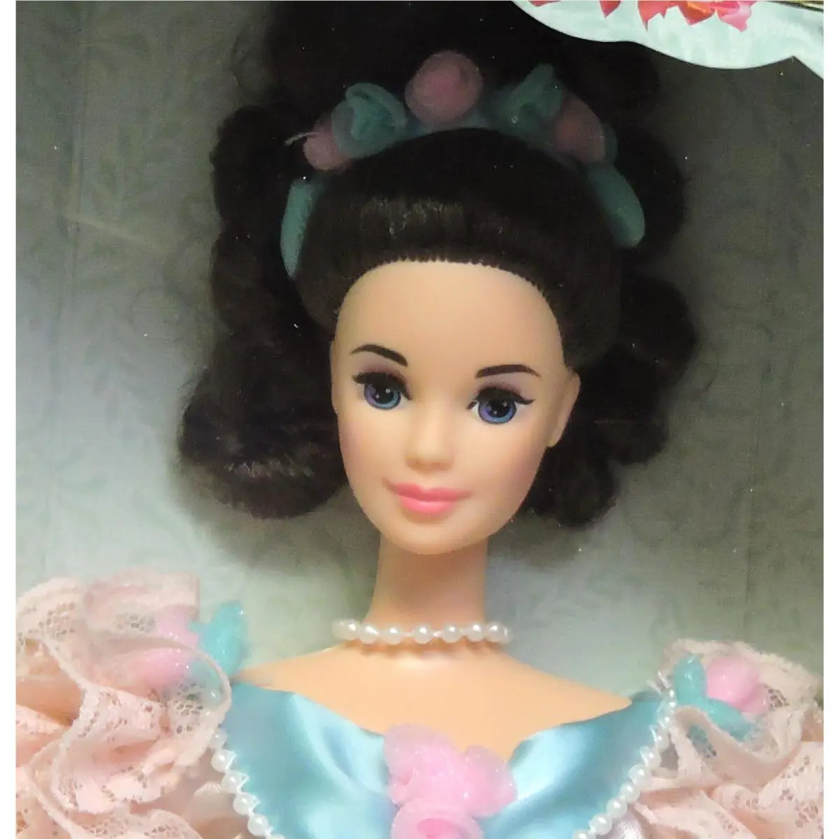 1850`s Southern Belle Barbie 11478 Great Eras Rooted Lashes 1993 Stand