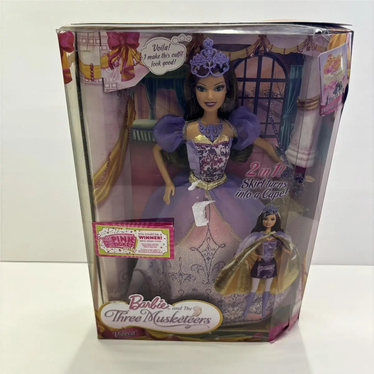Barbie and The Three Musketeers Viveca Doll 2 in 1 Skirt 2008 P6157