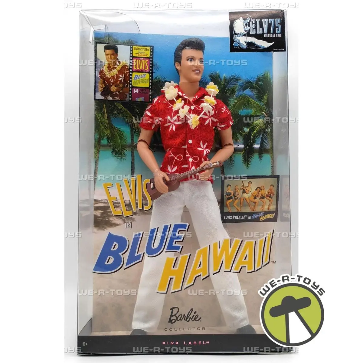 Elvis in Blue Hawaii Barbie Doll Pink Label ELV75 Birthday 2009 Mattel R4509
