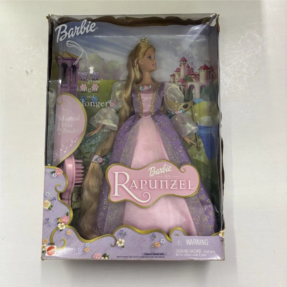 Vintage 2001 Mattel “barbie as Rapunzel” Musical Hairbrush 55532