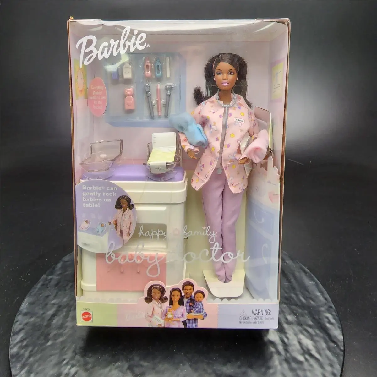 Barbie Happy Family Baby Doctor African American Doll w/ Baby Dolls 2002 Rare