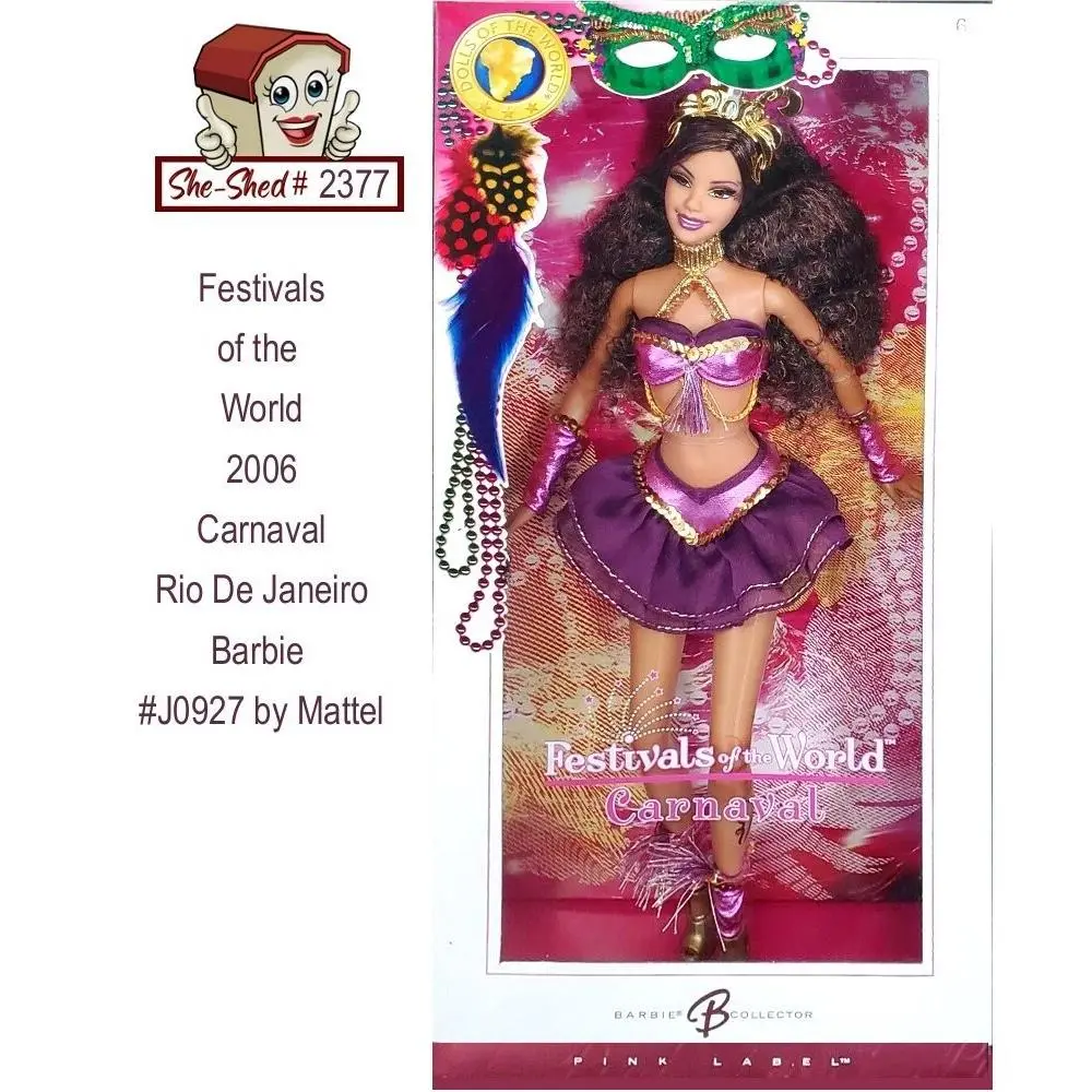 Festivals of The World Carnaval Rio Barbie Doll 2006 Mattel J0927 Nrfb Box