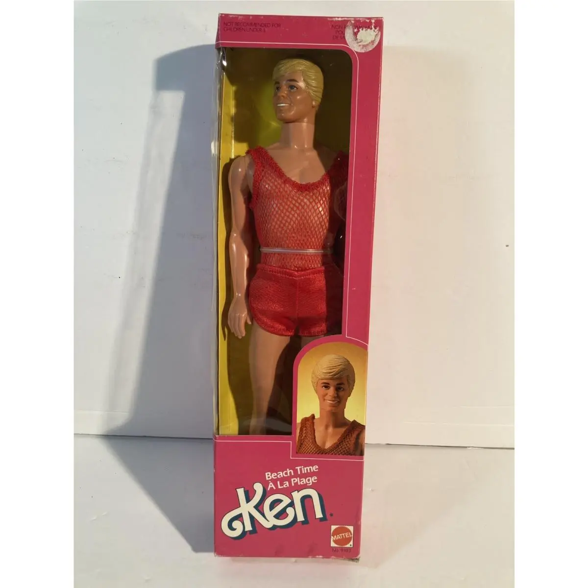 Vintage 1984 Beach Time A La Plage Ken Mattel No. 9103 Foreign Issued