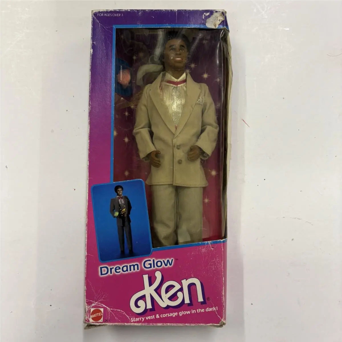 1985 Dream Glow Ken 2421 African American/black Vintage Mattel Nrfb