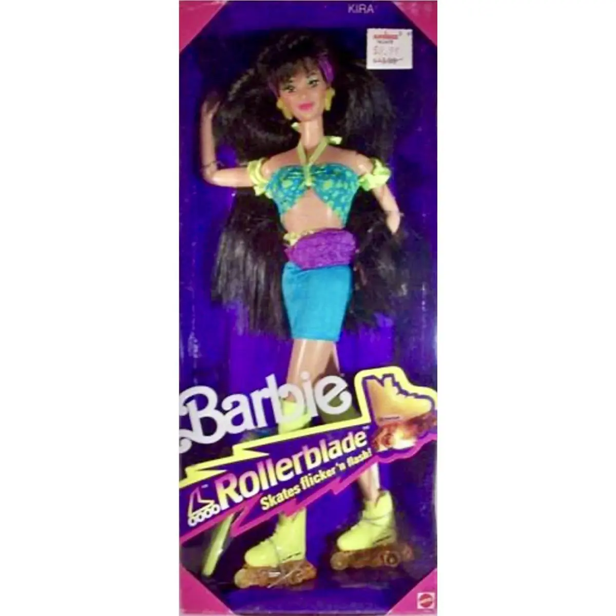 Vintage Rollerblade Kira Barbie Doll 1991 Skates Flicker `n Flash