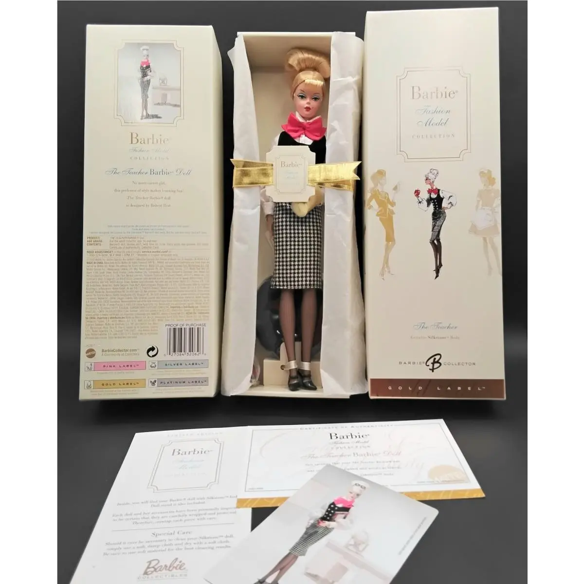 2005 Silkstone Barbie Doll The Teacher Mattel Nrfb J4257 Gold Label