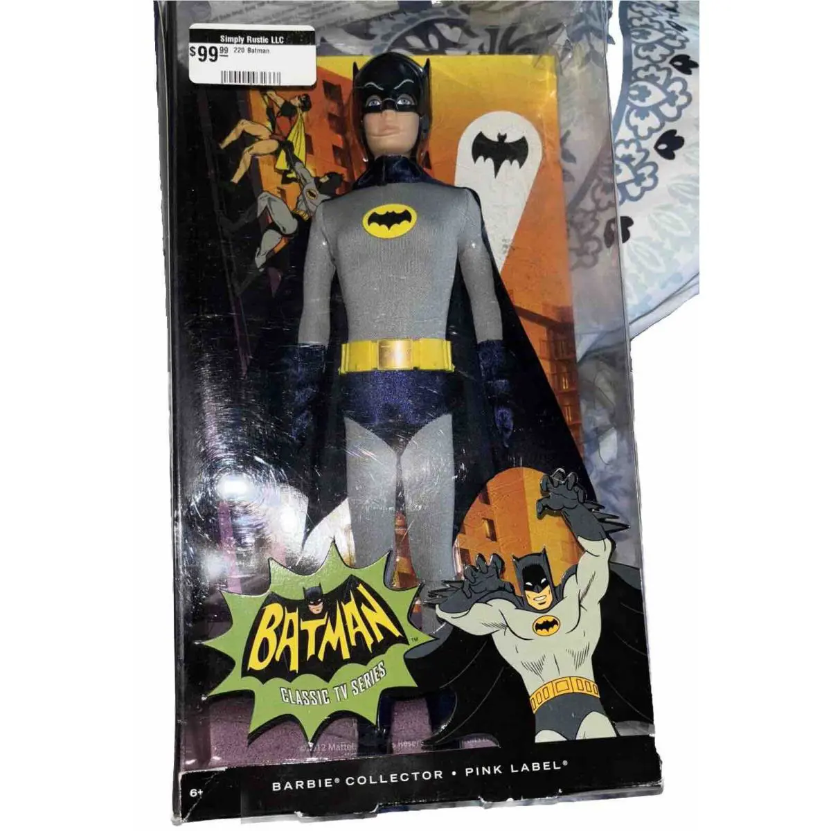 Barbie Collector Batman Classic 1966 TV Series Pink Label 2012 Adam West