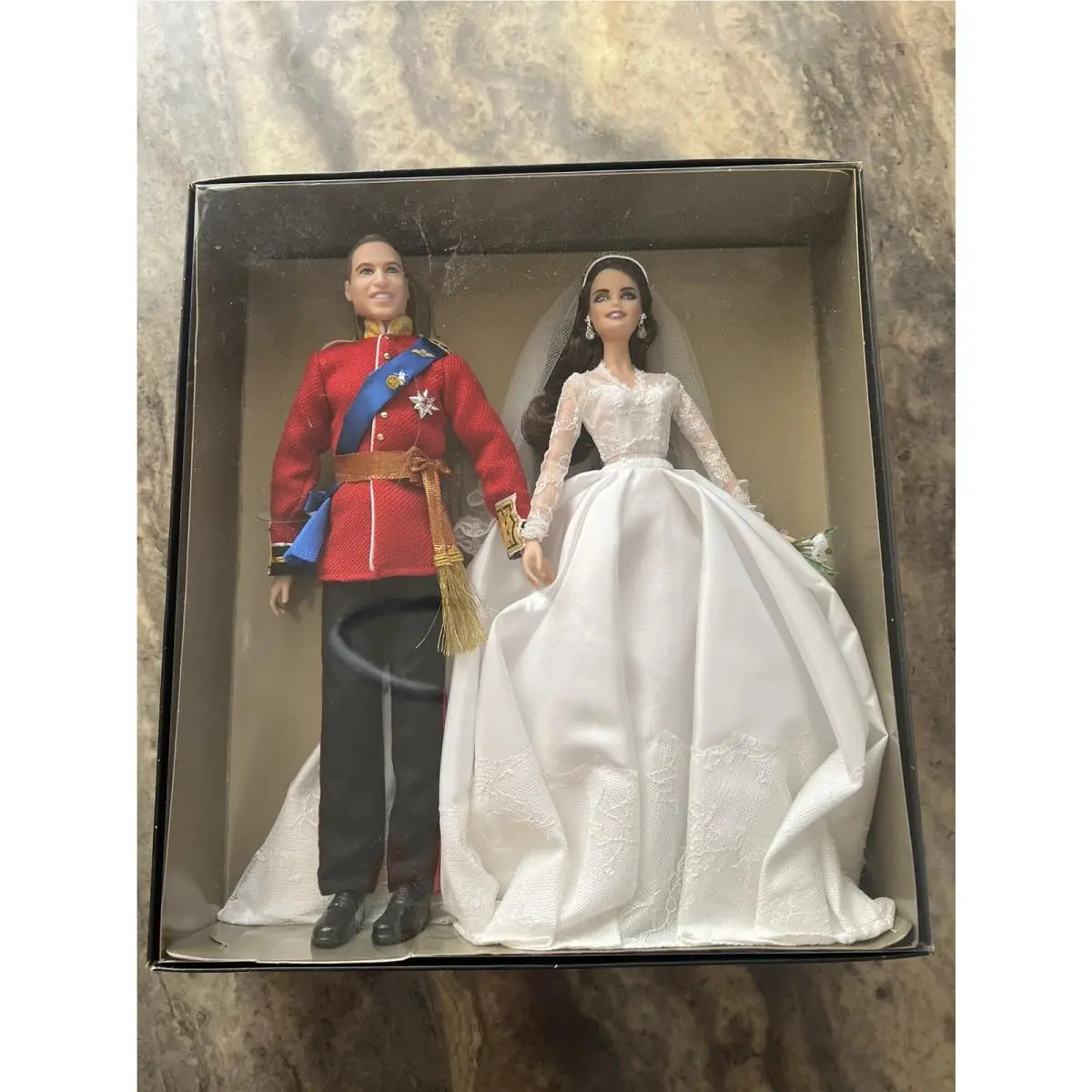 Prince William Ken Princess Catherine Barbie Doll Ring Royal Wedding Giftset