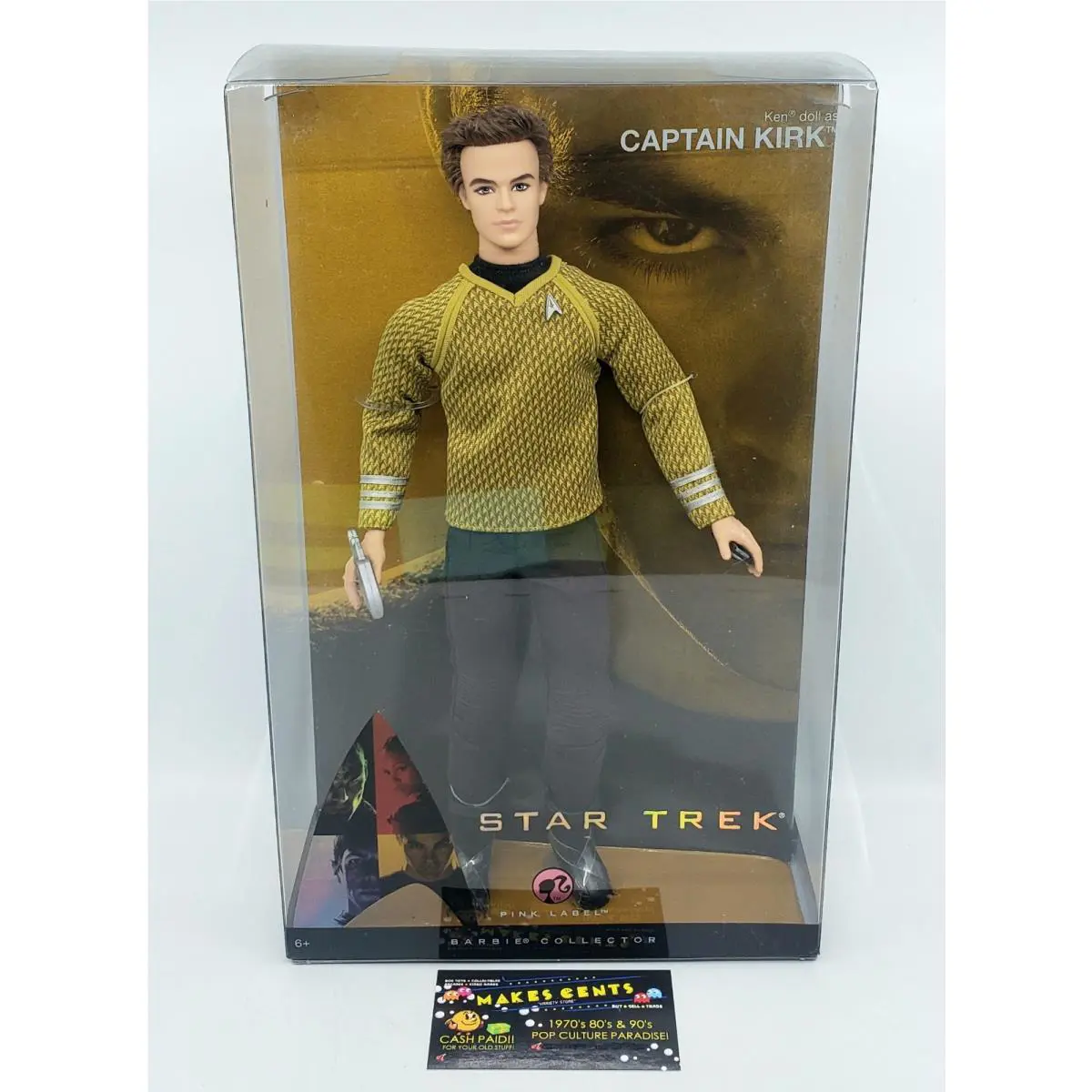 Barbie Star Trek Captain Kirk Ken 2009 Pink Label 50th Anniversary