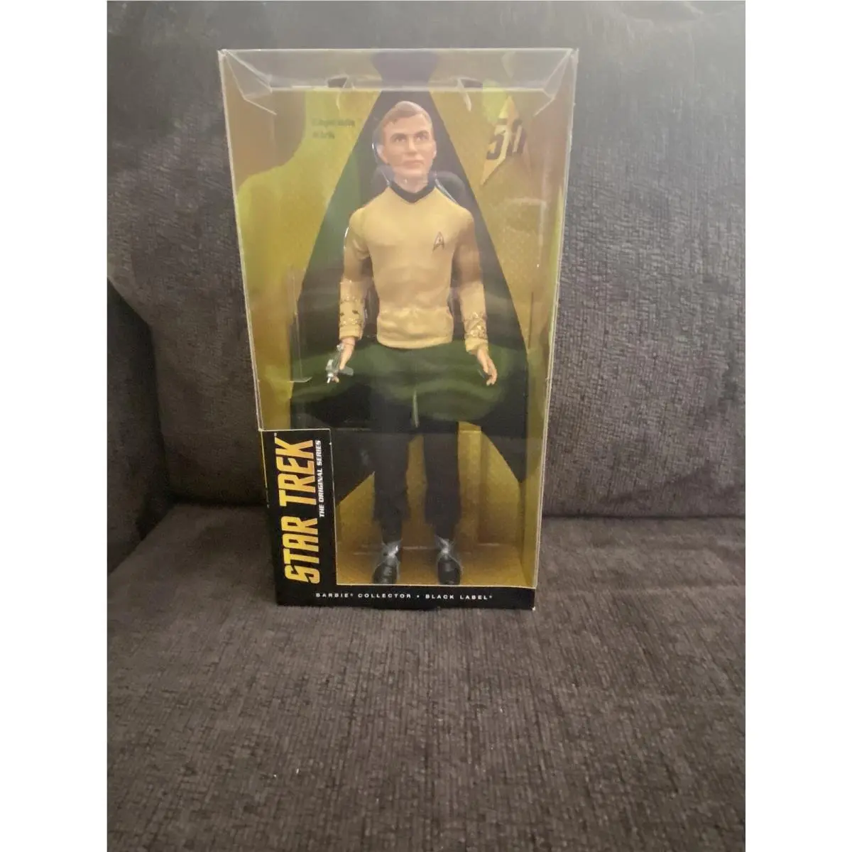 Star Trek Captain Kirk Pink Label Barbie Nrfb Chris Pine 50th Anniversary