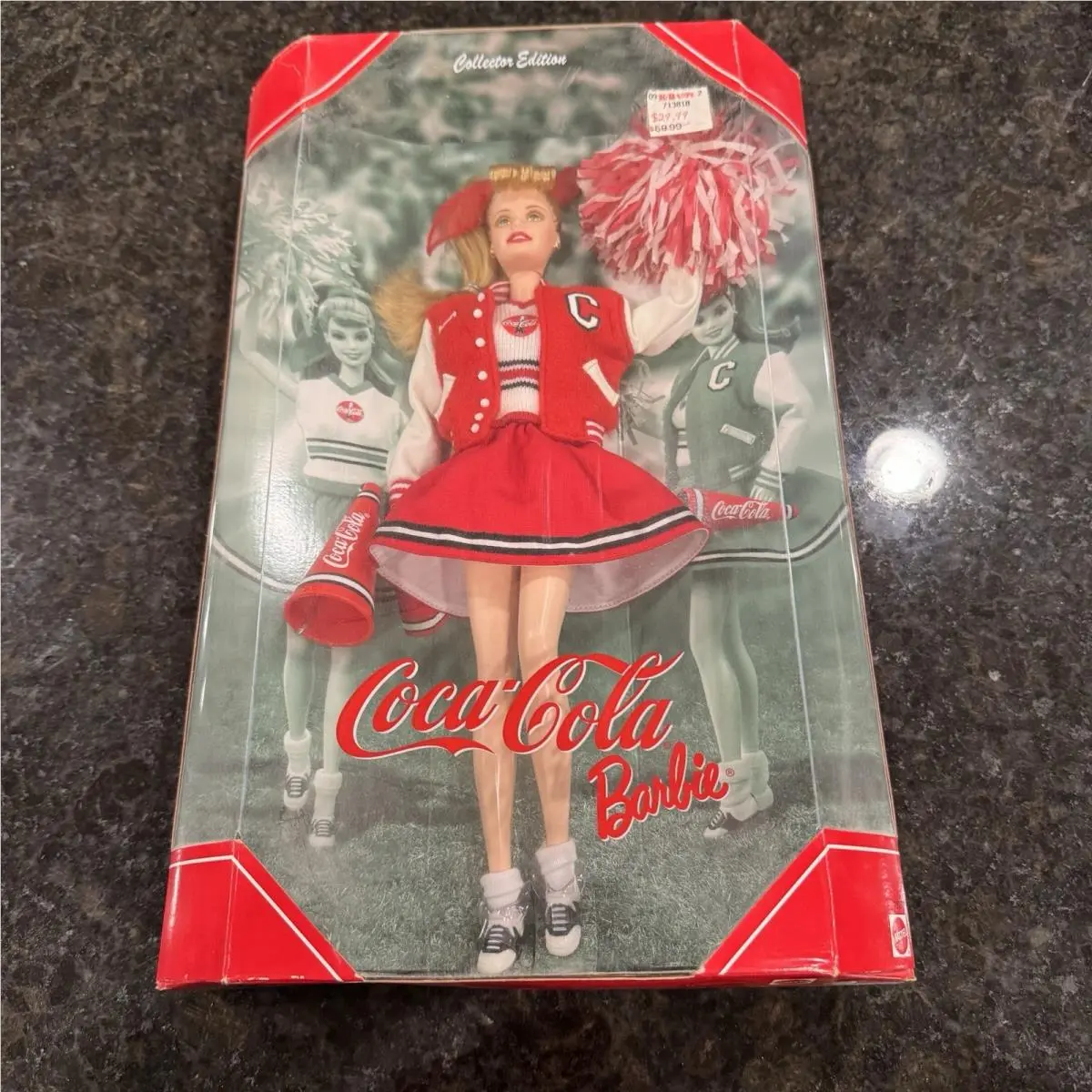 2000 Barbie Coca-cola Cheerleader Collector Edition Nrfb Mattel 28376 Mint