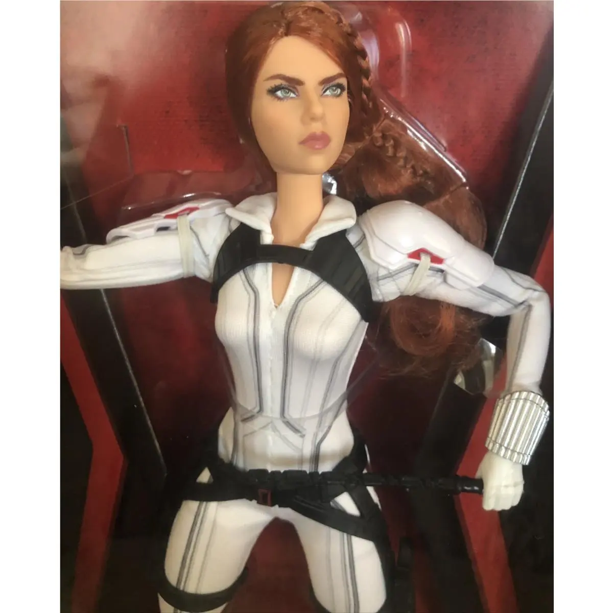 Marvel Studios Articulated Black Widow Barbie Doll Body Suit Armor Boots