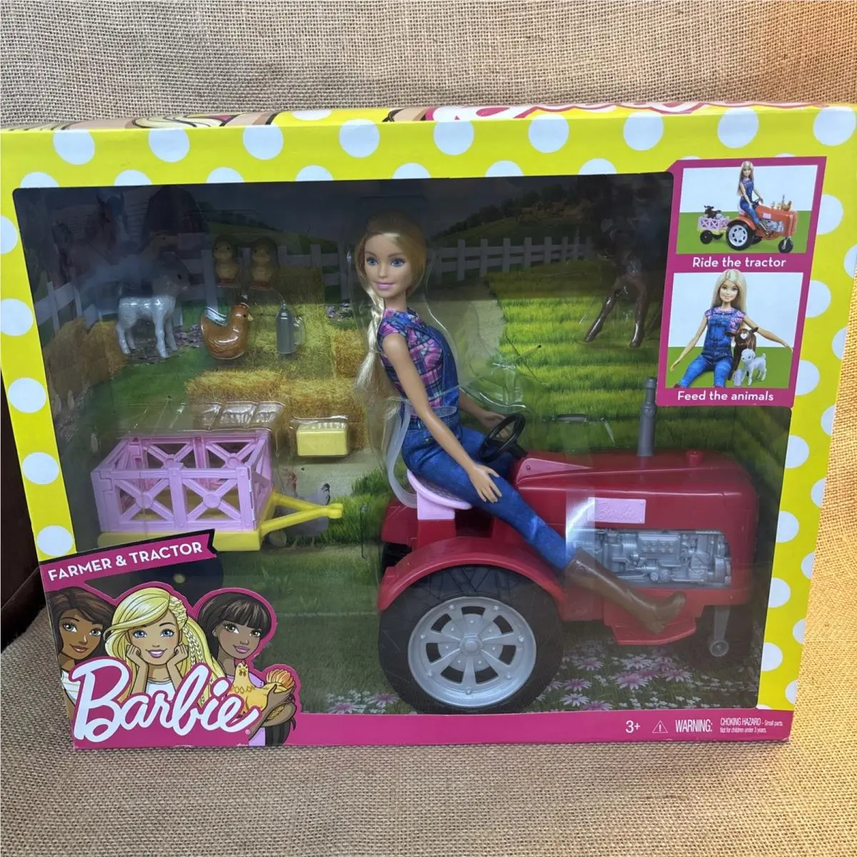 Mattel FRM18 Barbie Farmer Doll and Tractor Playset - Multi-colored Nip