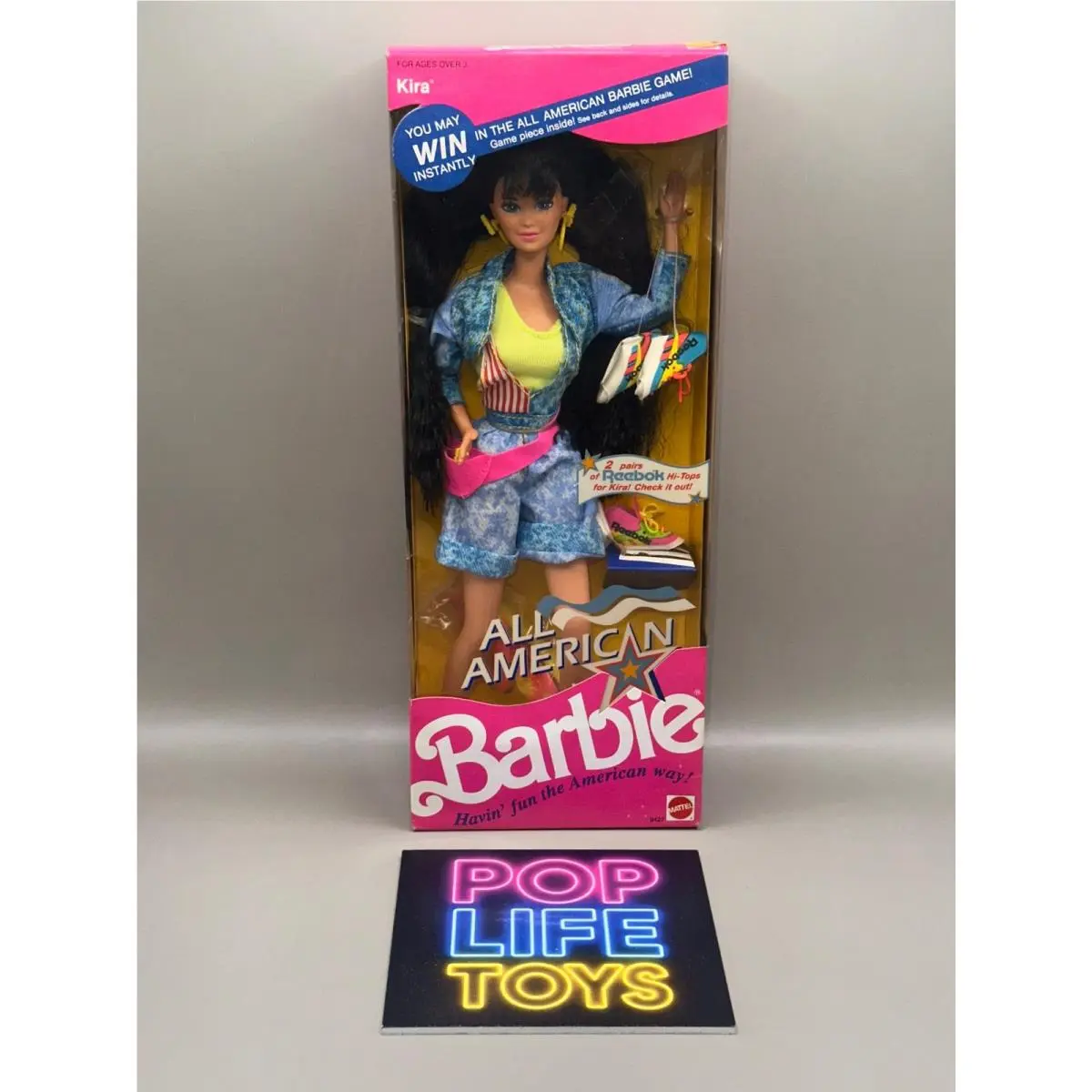 Vintage 1990 Mattel Barbie “all American Kira” 9427 Nrfb