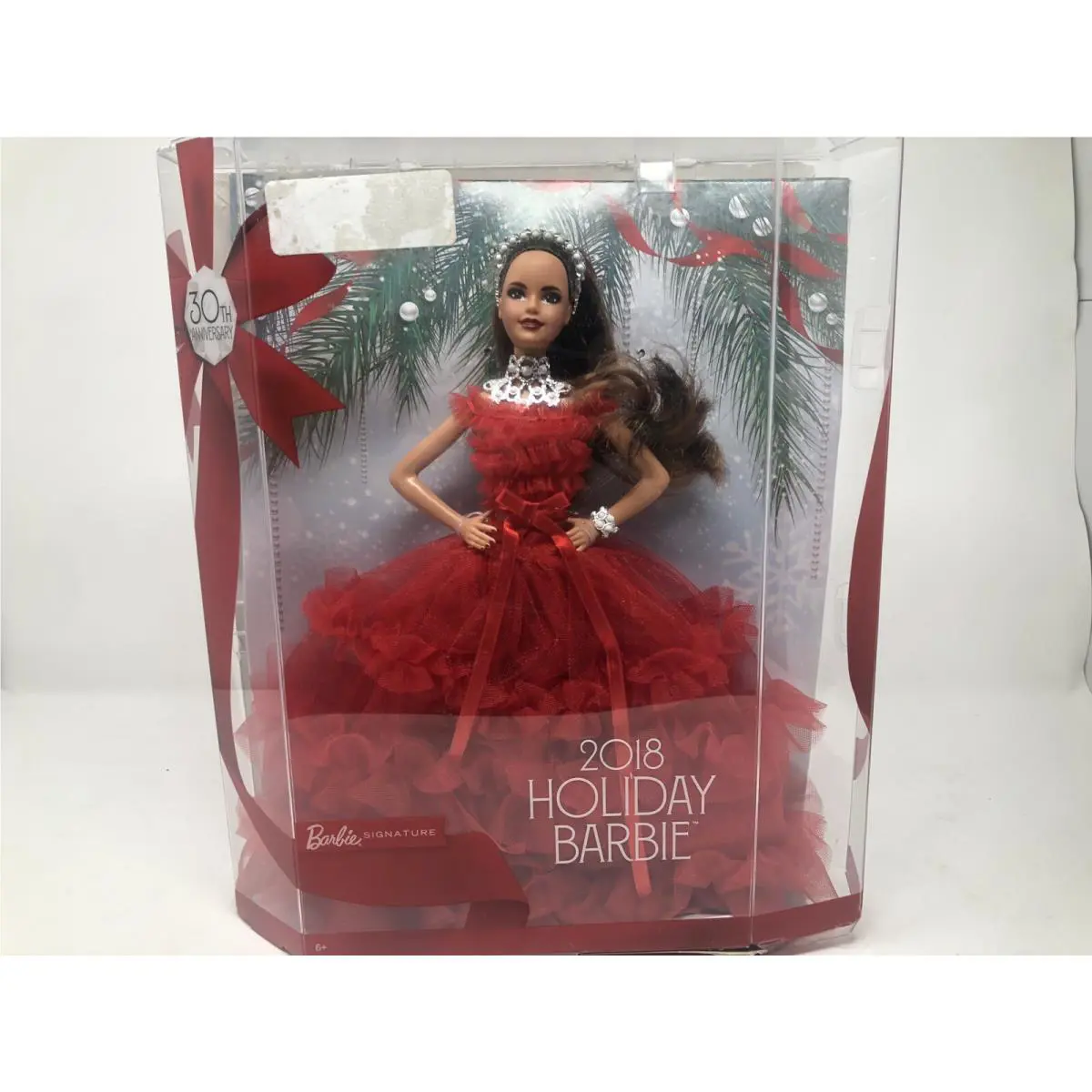 Holiday Barbie 2018 Brunette Latina Hispanic Gorgeous Doll 30th Anniversary Rare