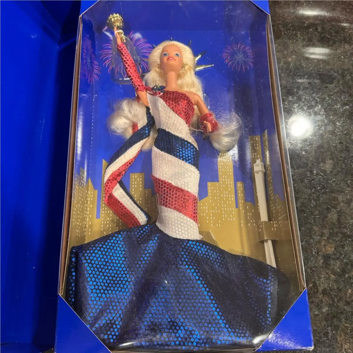 1995 Statue Of Liberty American Barbie Doll Fao Schwartz Lmtd Edition