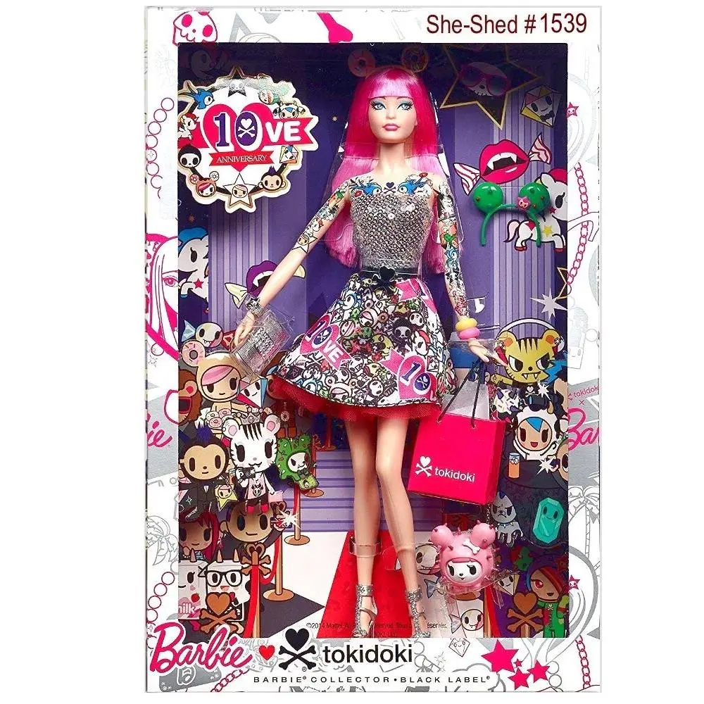 Tokidoki 10th Anniversary Barbie Doll Pink Hair Mattel CMV57 Black Label Nrfb