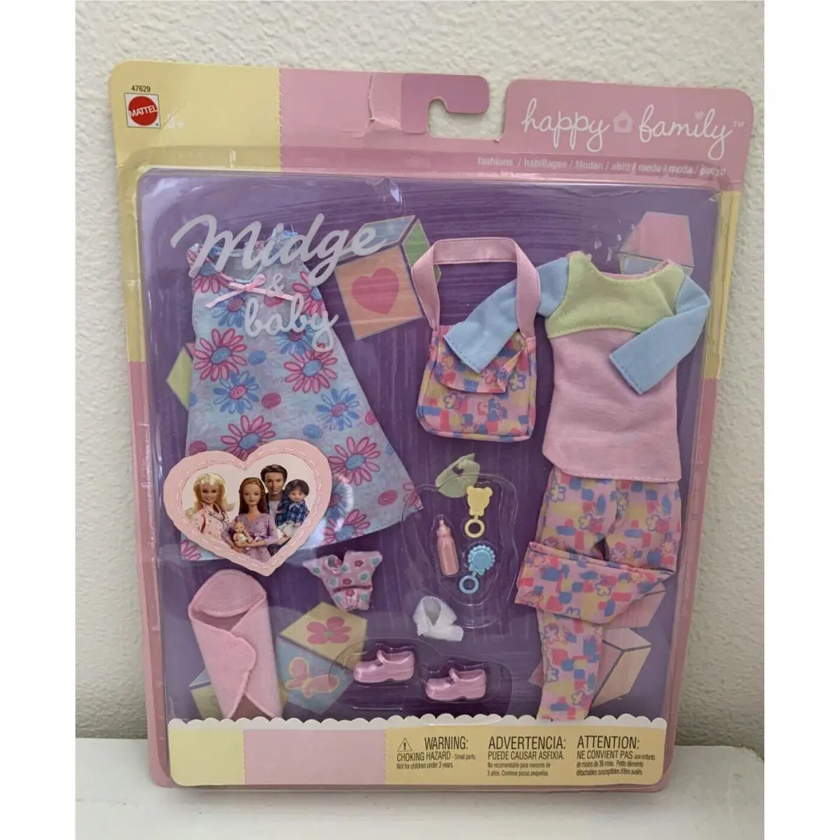 2002 Mattel Happy Family Midge Baby Fashion 47629 Nrfb